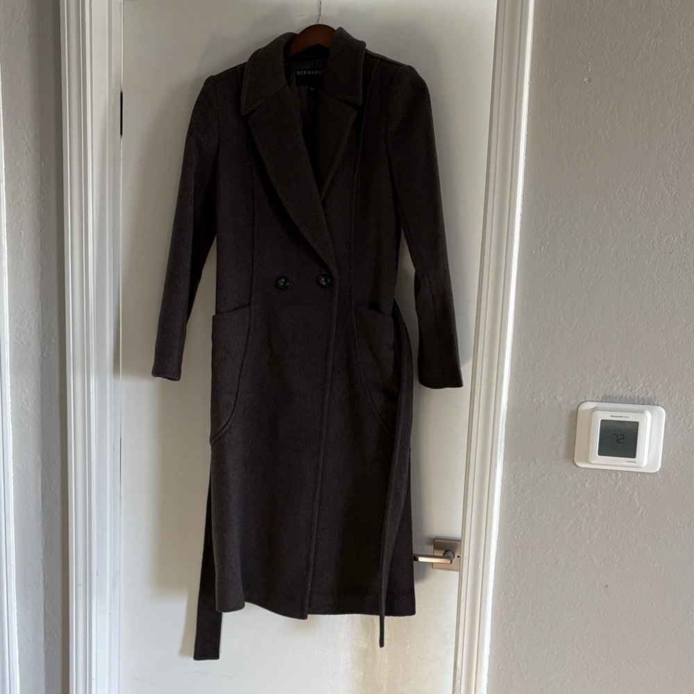 Nordstrom Grey Wool Coat - Picture 2 of 9
